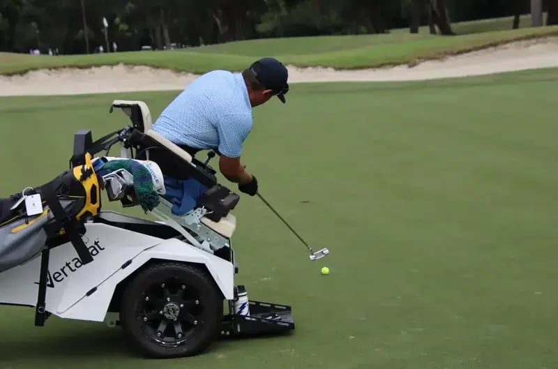 michael nicholson golfing with vertacat