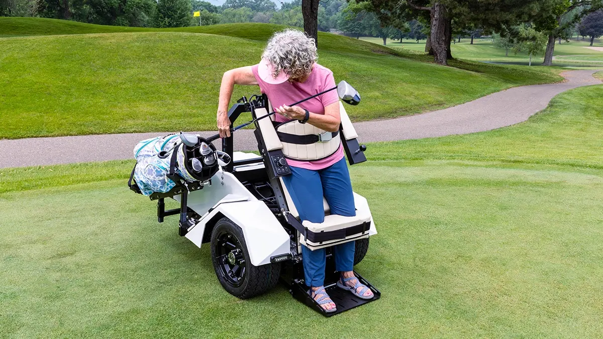 on the course